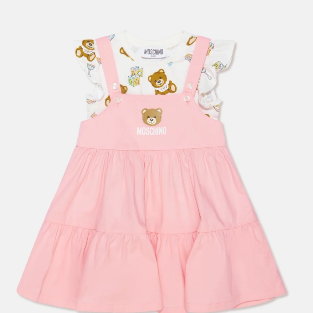 brand new moschino pink dress with top bought from child's play. size 3t